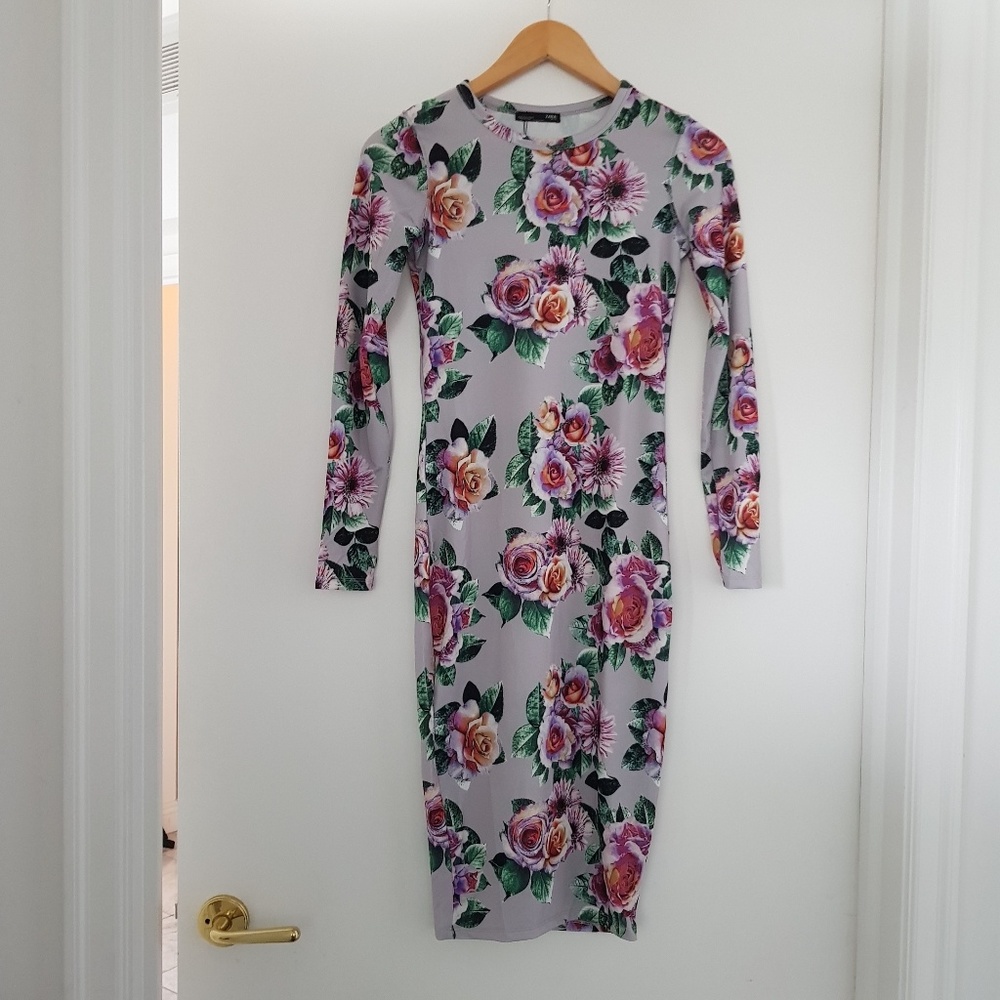 Zara Floral Midi Dress - Picture 5 of 8